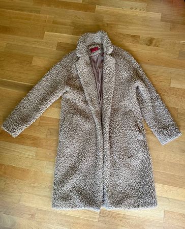 HUGO Hugo Boss Teddy-Mantel / Bouclé Mantel Damen Beige