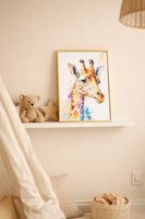 Toller Safari-Aquarell-Druck (Giraffe) fürs Kinderzimmer