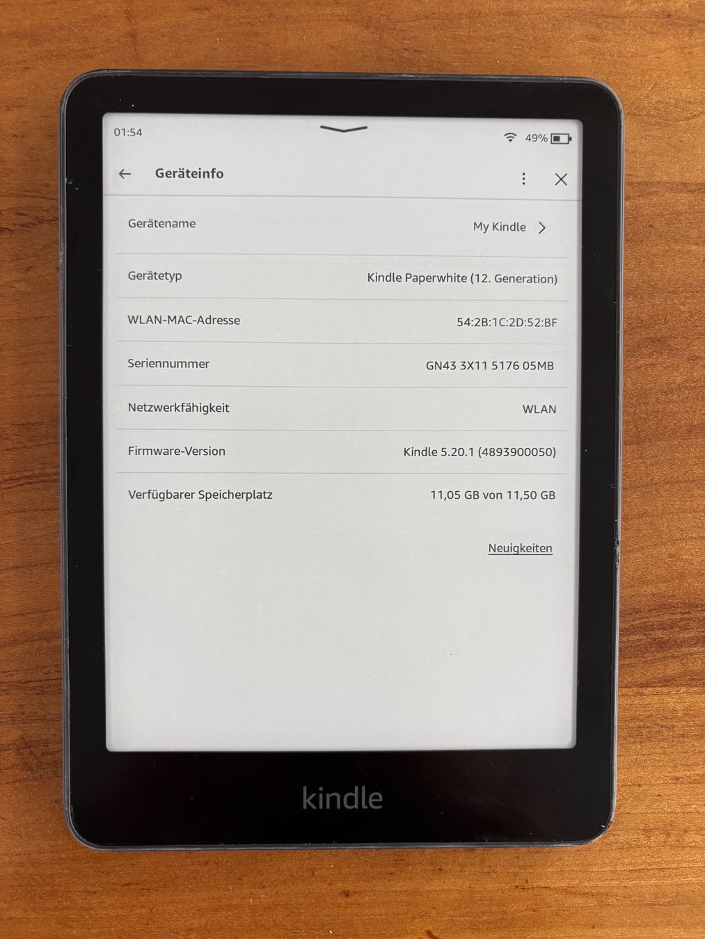 Amazon Tablet PC: Kindle Paperwhite (12. Generation) E-Reader – Gebraucht aus Buchrain von akj48 1