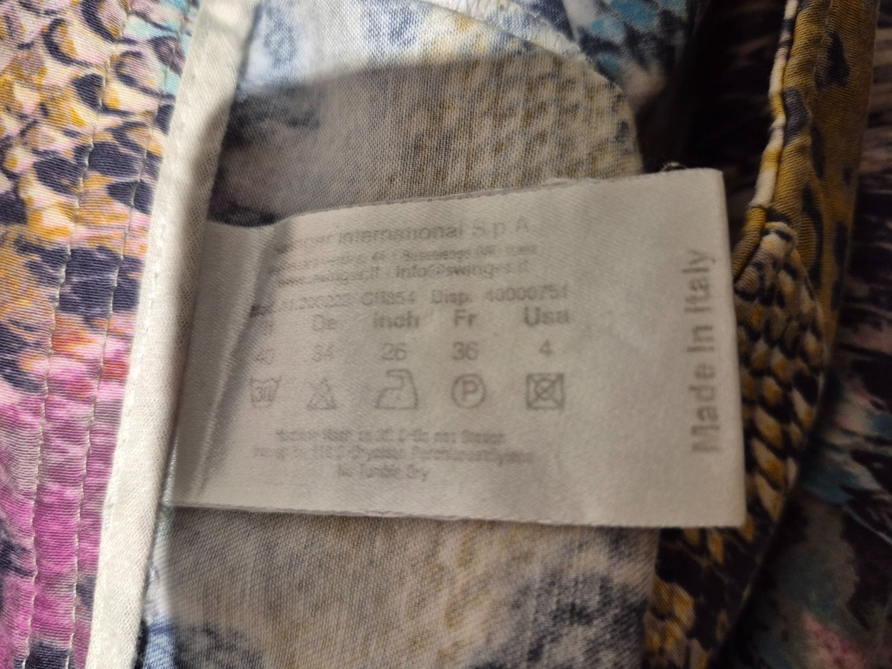 Roccobarocco Pantaloni: Roccobarocco Hose Schlangenmuster Gr.  34 bunt – Usato da Zürich venduto da Roberto040 6
