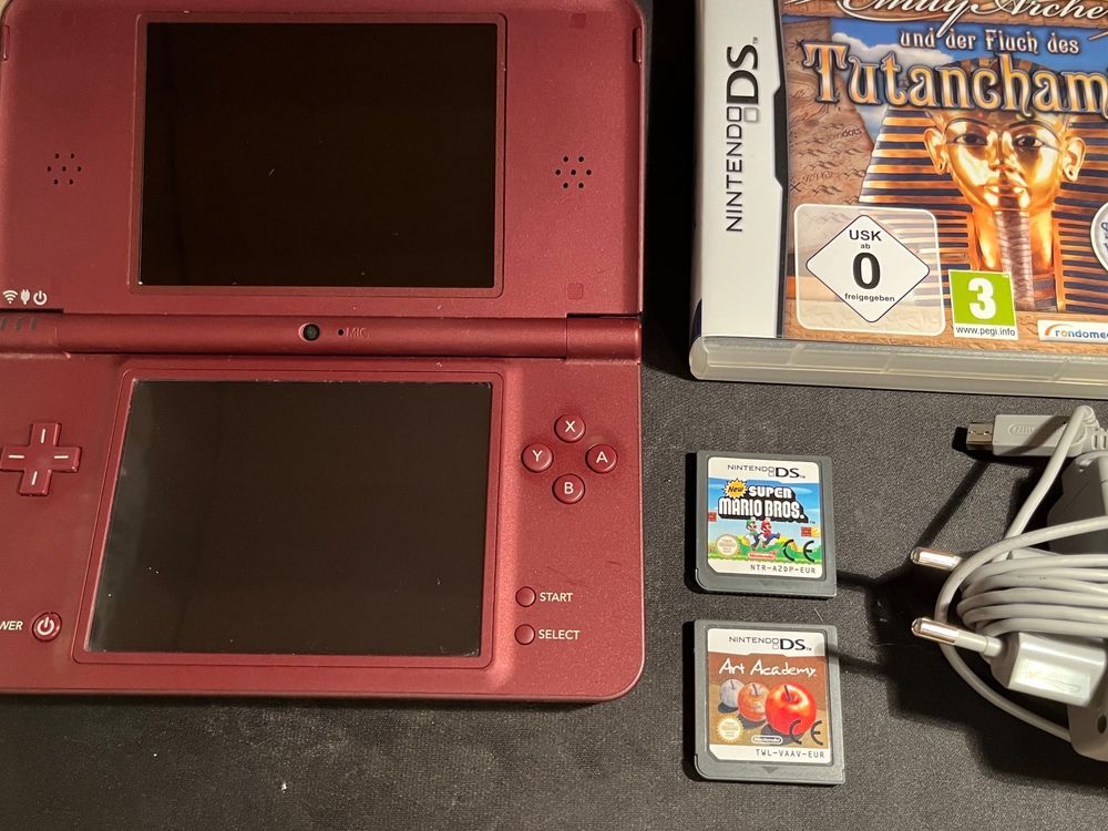 Nintendo DS DSI XL Rot + 3 Spiele New Super Mario Bros Kaufen auf Ricardo