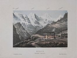 Mürren Tonlithographie selten
