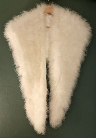 Feder Pelz flauschig weiss, 1 Mal für Hochzeit getragen