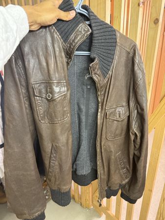 Brown Leather Jacket Garrett Size 54