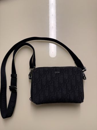 Dior Oblique Canvas Black Umhängetasche 