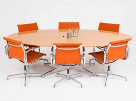 Knoll Table Desk von Florence Knoll in Nussbaum - 244cm