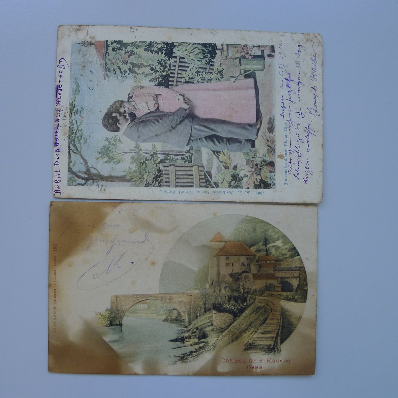 Cartoline postali: Sammlung ANSICHTSKARTEN etwas LITHO, total 53 Stück. – Usato da Sursee venduto da Luzernerraute 9