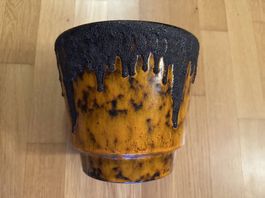 Vintage Retro Übertopf Blumentopf West Germany Fat Lava
