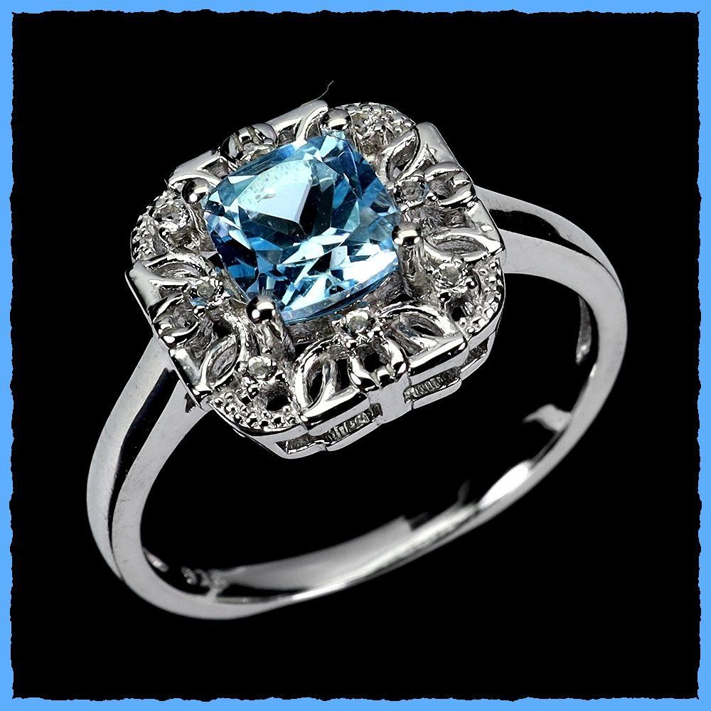 Anelli: BLUE TOPAZ, Blautopas Ring 925 Silber – Nuovo e nell'imballaggio originale da Oberglatt ZH venduto da Goldfee1 3