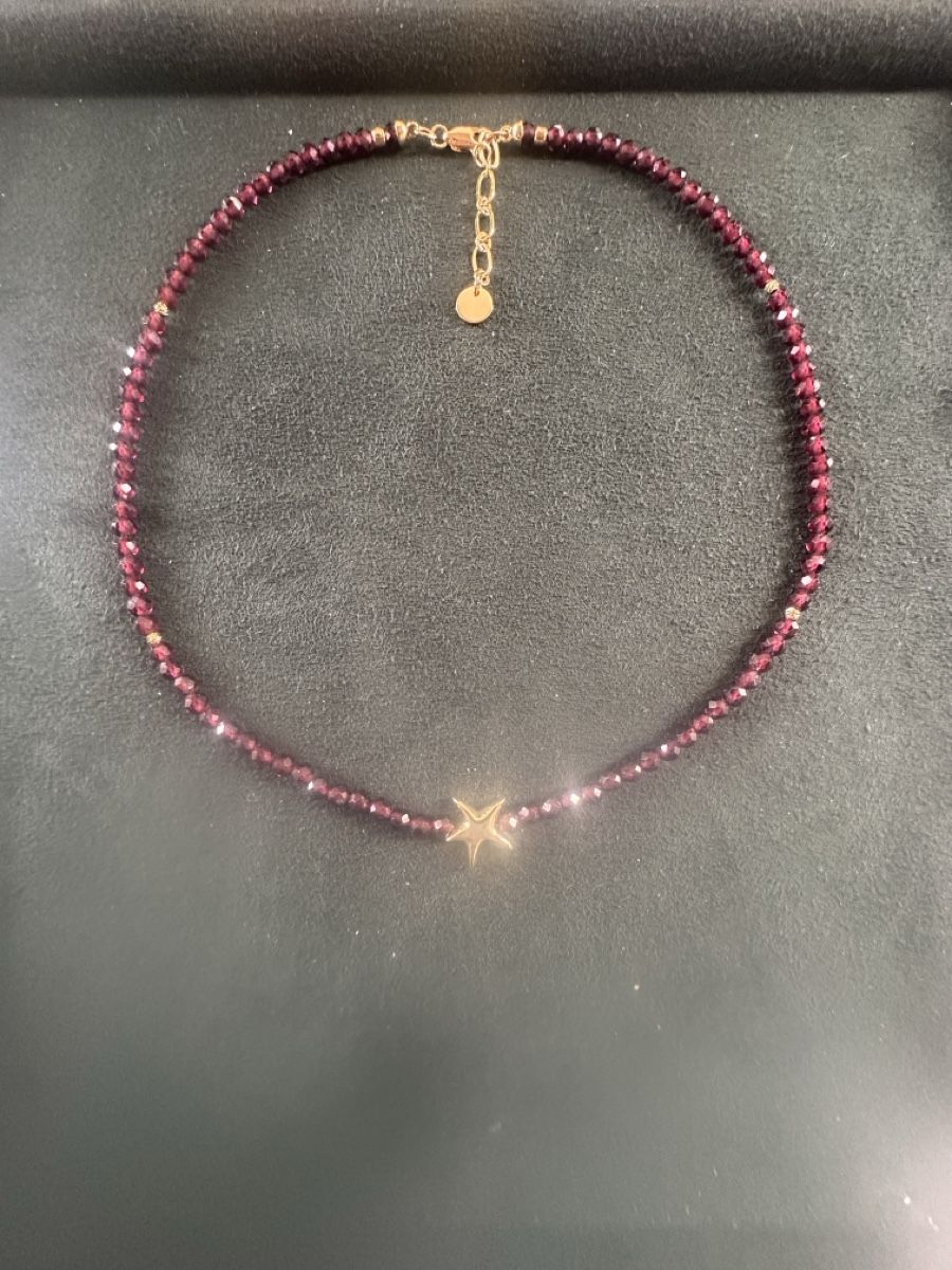 Catenine: Halskette mit Granat Perlen HANDARBEIT  – Nuovo e nell'imballaggio originale da Kriens venduto da Hortensie6 3