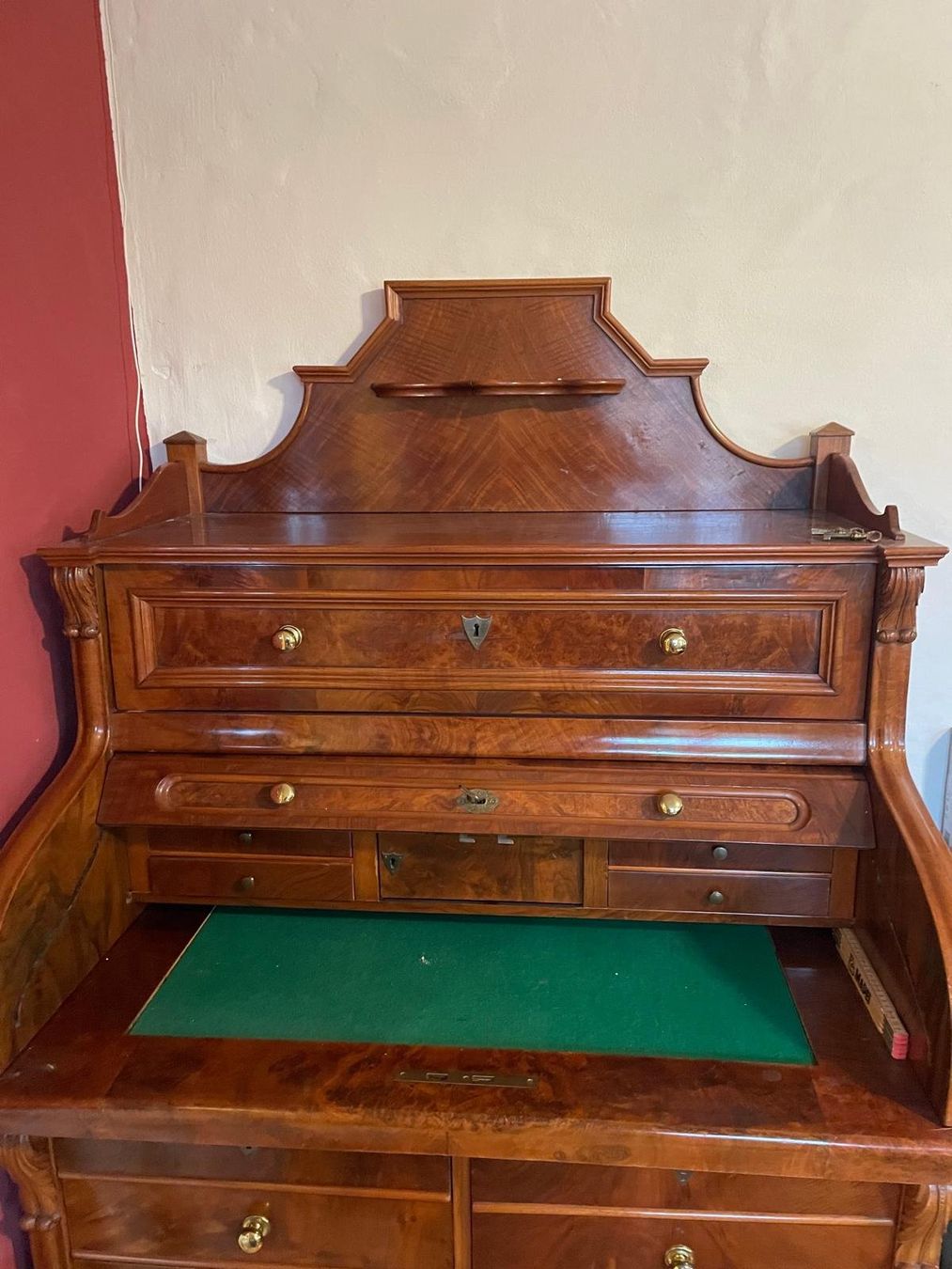 Kommoden: Sekretär - Antik - Nussbaum Furniert 110x75x165 – Gebraucht aus Kleinlützel von aller-l-ei