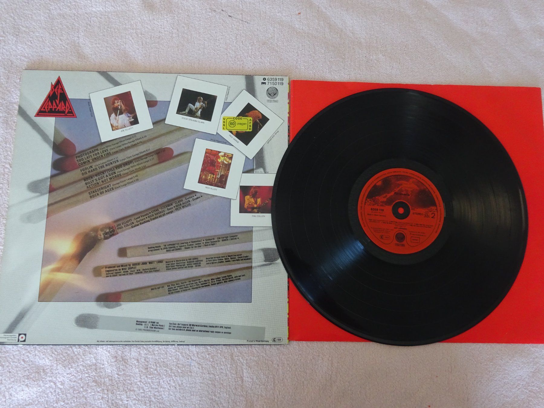 Dischi in vinile: DEF LEPPARD ** PYROMANIA ** EXCELLENT – Usato da Luzern venduto da xrayspex99 3