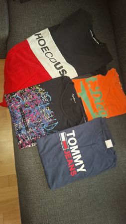 4 T-Shirts  DC Shoes, Nike, Pepe Jeans, Tommy Jeans Gr. M