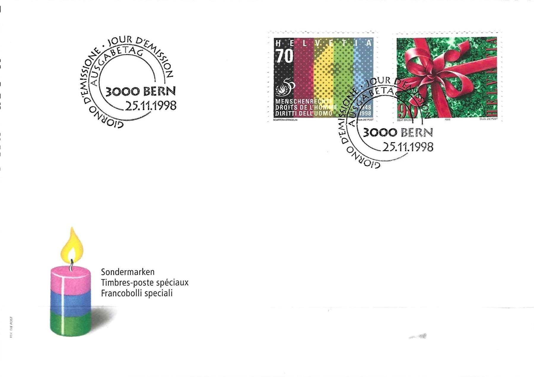 Tutti i francobolli: CH  FDC Satz 1998 – Usato da Koblenz venduto da Markenhimmel