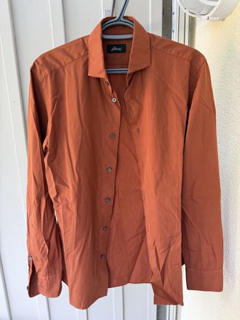 Brioni Hemd orange Grösse XS Made in Italy guter Zustand