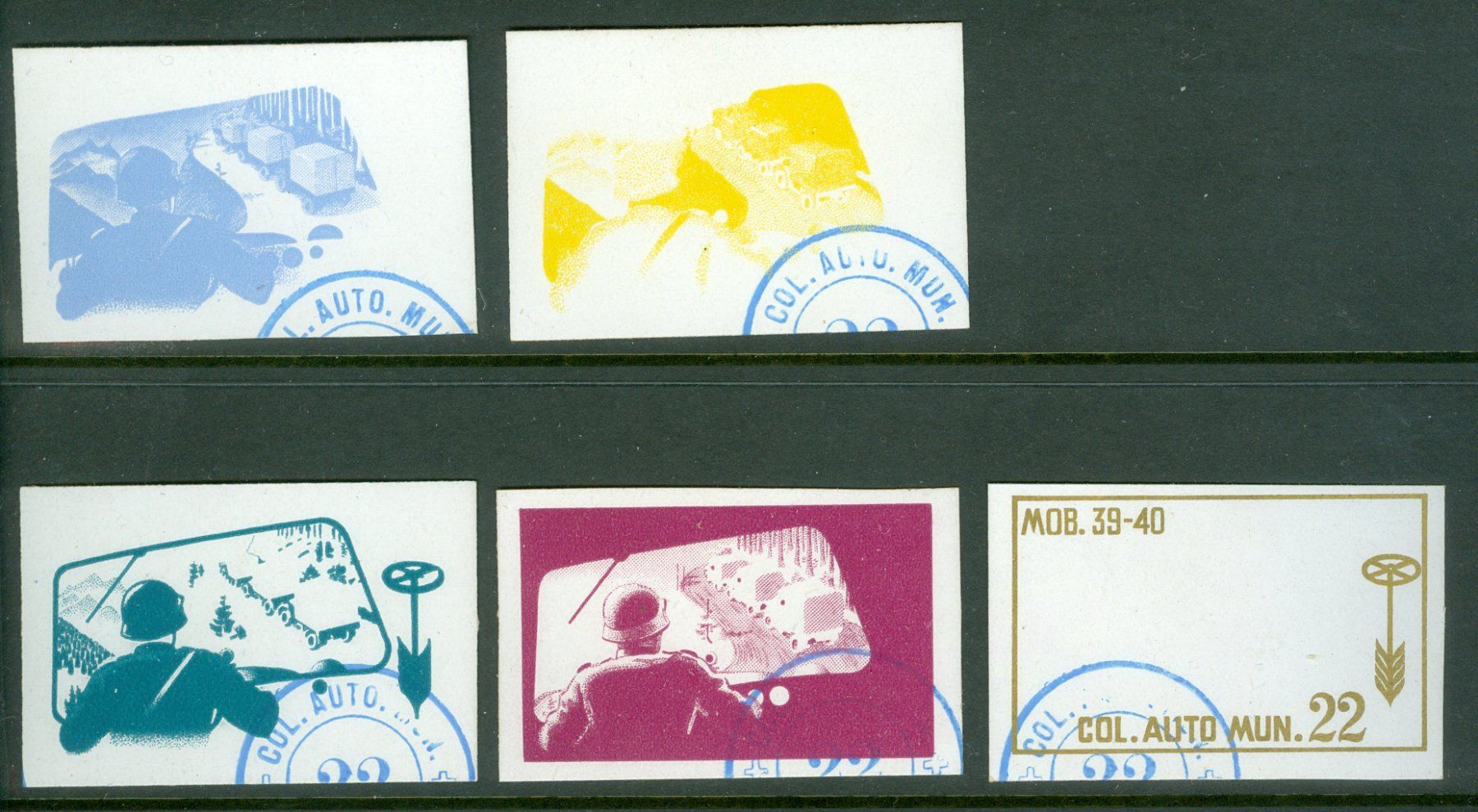 Alle Briefmarken: Col Auto Mun 22 – Gebraucht aus Zürich von yago-rot
