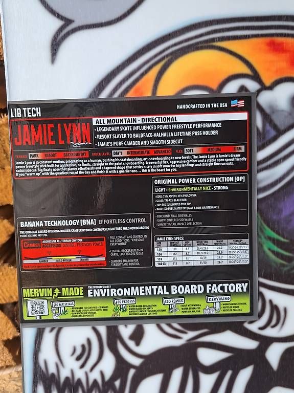 Board: LibTech Jamie Lynn Snowboard neu 156cm – Usato da Ruswil venduto da 81c_tx98 2