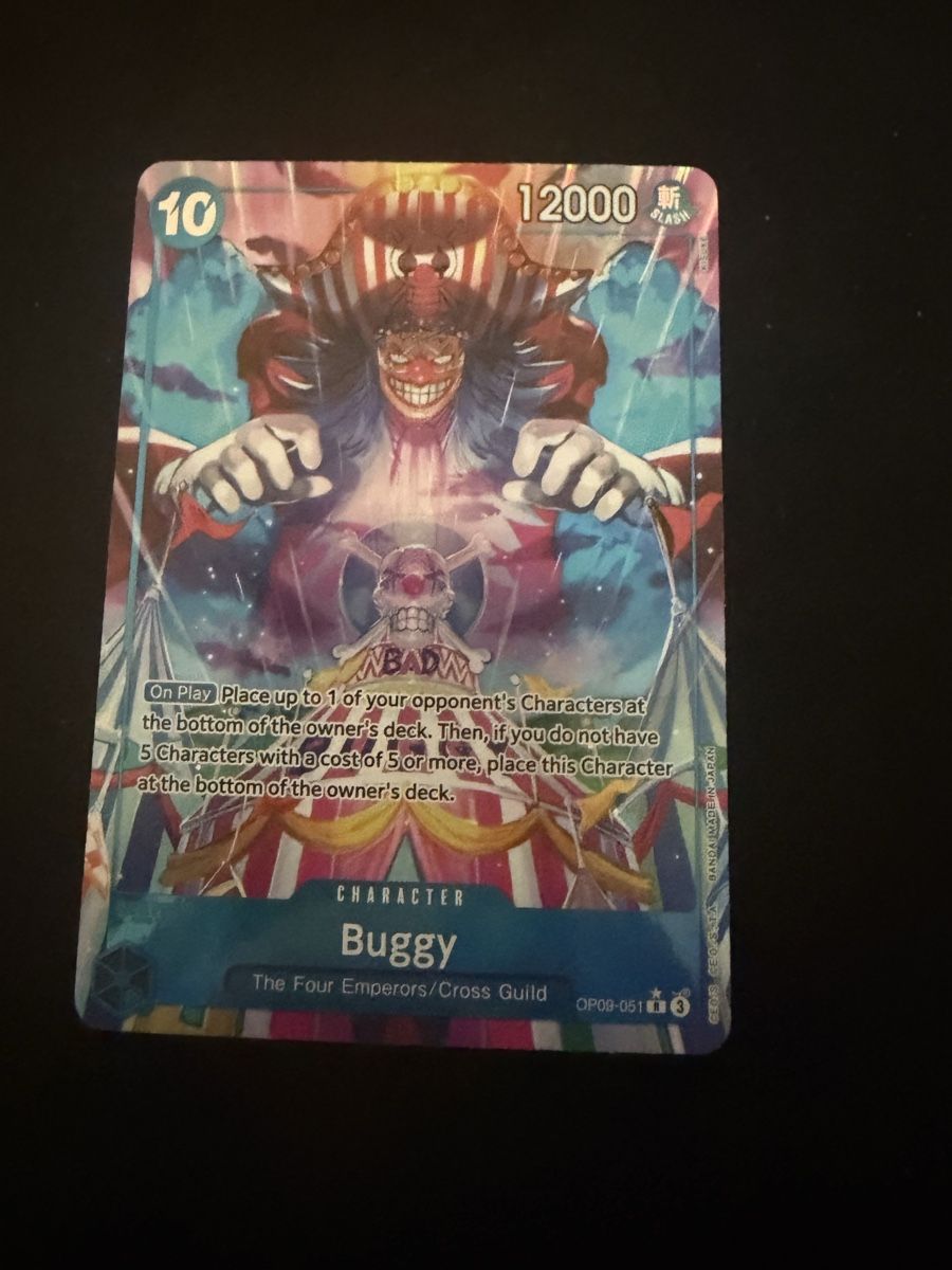 Bandai Carte collezionabili: Carta One Piece Buggy OP01-051 R – Nuovo (secondo la descrizione) da Leytron venduto da eri_5l6l
