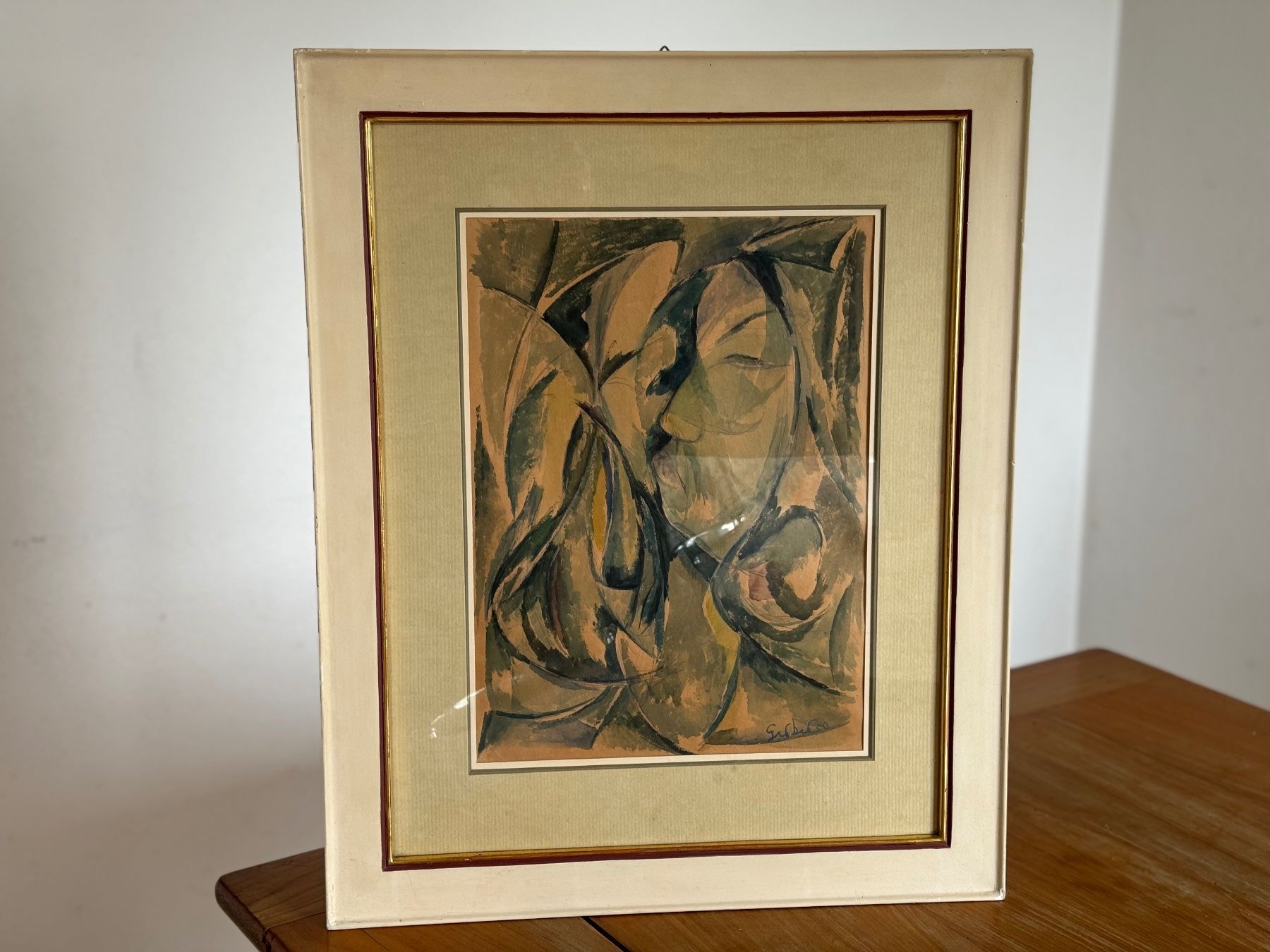 Dipinti: Original CH Hans Gerber Aquarell 1950 – Usato da Meilen venduto da duppa 1