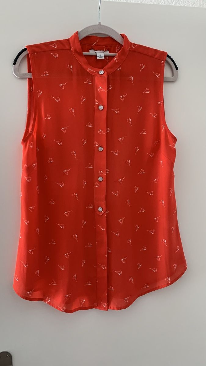 Camicette: Nautica Sommerbluse, Gr. M, Rot – Usato da Schindellegi venduto da flora013