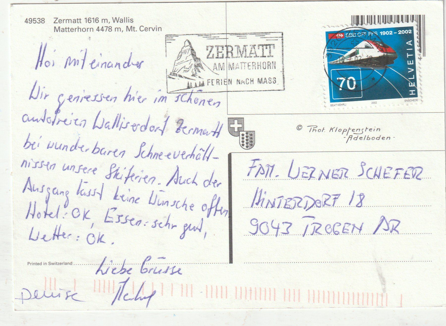 Cartoline postali: 4 Karten mit den Matterhorn – Usato da Lumbrein venduto da made02 3