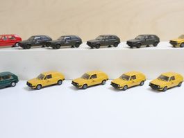 Herpa 12 x Modellautos - US Armee VW Golf Set 1:87 H0