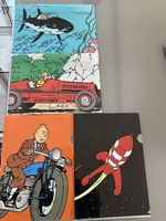 4 Chemises plastique Tintin