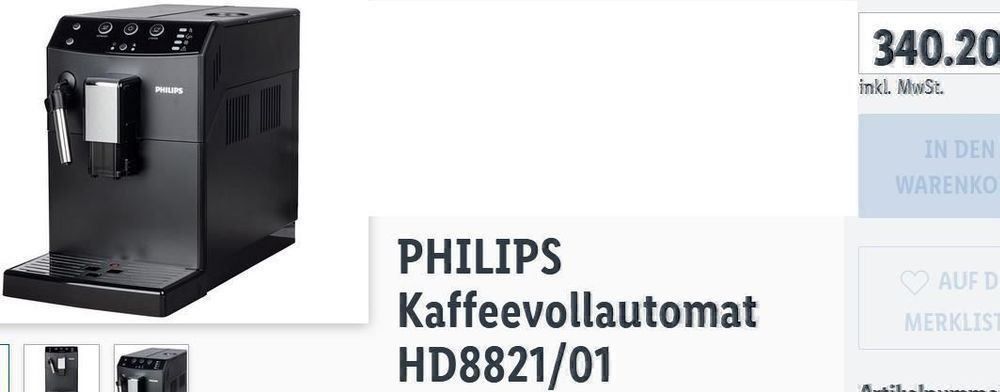 De'Longhi Macchine per caffè & Macchine per espresso: Kaffeemaschine Philips HD8821 machine à café – Usato da Collonges venduto da arashee 5