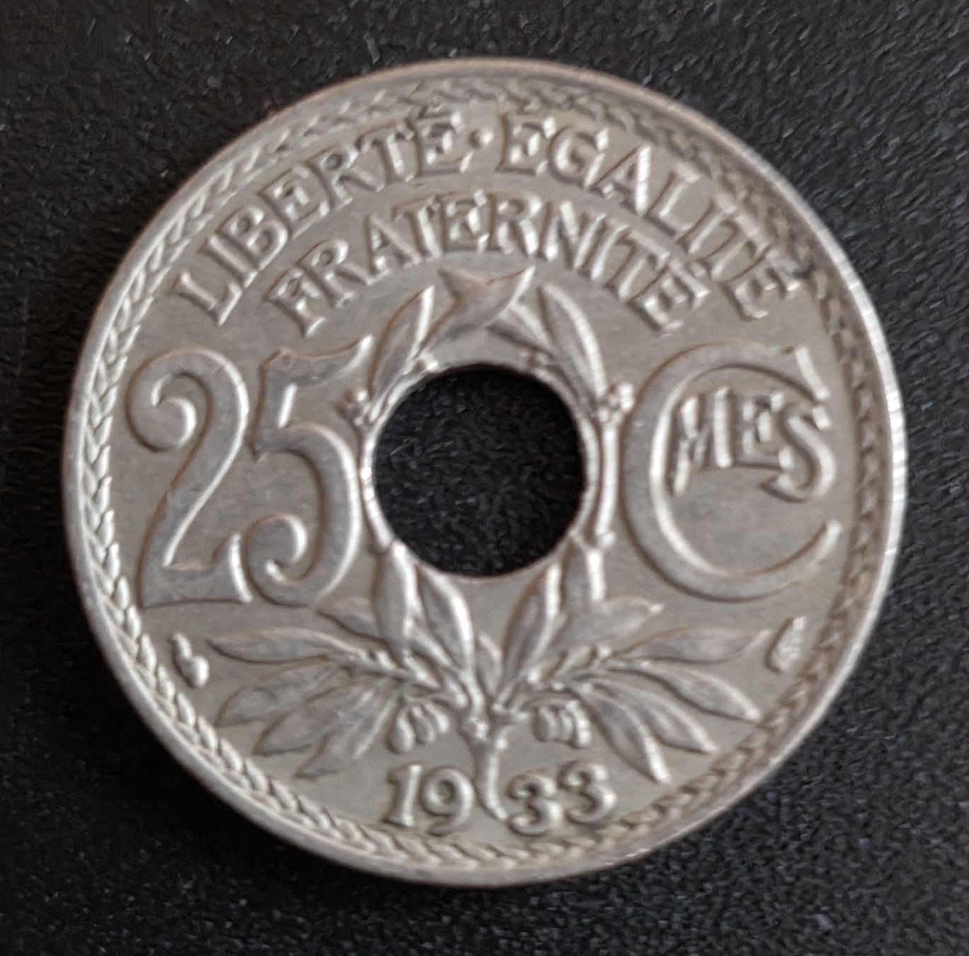 Tutti le monete: 25 centimes 1933 France – Usato da Genève venduto da bbastos