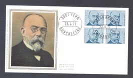 FDC in 4er-Bl. mit Vignette 1971