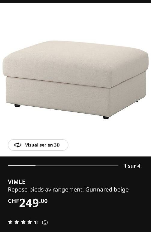 Sofas: Canapé IKEA Vimle 3 places  – D'occasion à Genève par scaros 3