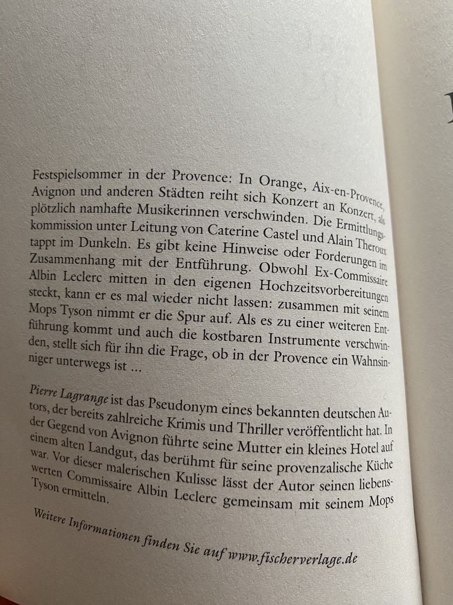 Livres: Trügerische Provence - Pierre Lagrange – D'occasion à Schwarzenburg par Michellu 4