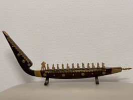 Deko Boot, Holz, Handarbeit, sehr speziell, 47cm lang!Viking