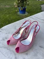 Escarpins Escada rose daim ouvert devant taille 37