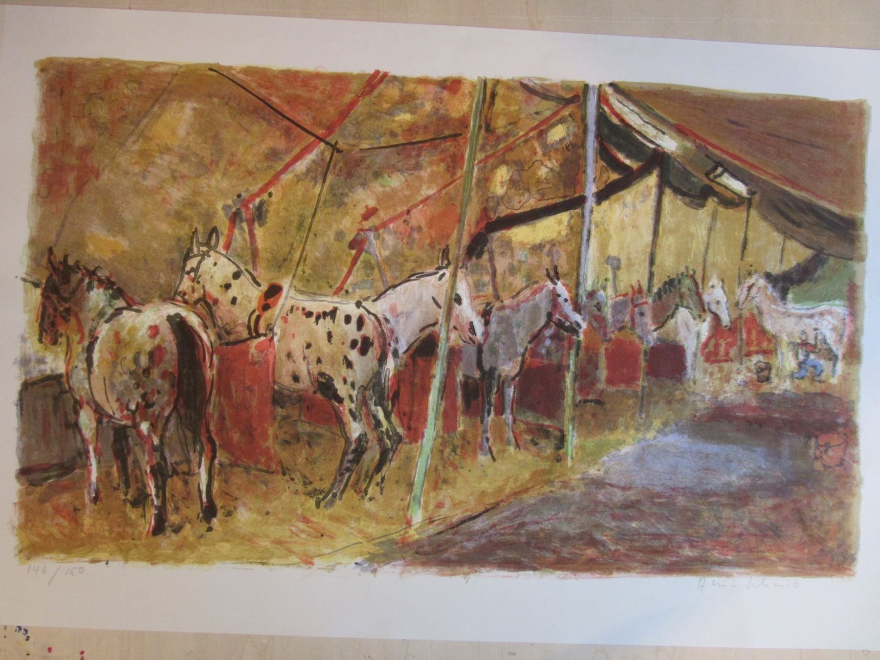 Grafica & Litografie: HENRI SCHID LITHOGRAPHIE SIGNIERT – Usato da Gersau venduto da grafik-kunst