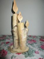 Kerze Birkenholz 3Flam Weihnachten Dekor Nr.13(Div. Artikel)