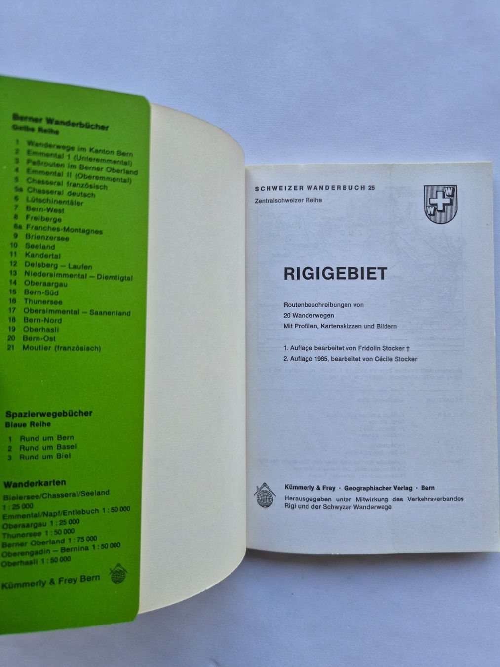 Cartes géographiques & atlas: Wanderbuch Rigigebiet  1965 – D'occasion à Langendorf par zvonu161 2