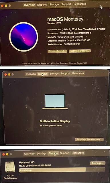 Apple Notebook: Macbook Pro 13' 2016 16GB Ram 512GB Flashdisk – Usato da Oeschgen venduto da nick_ch 2