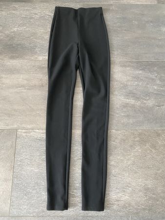 Schwarze Zara Hose mit Reissverschluss S