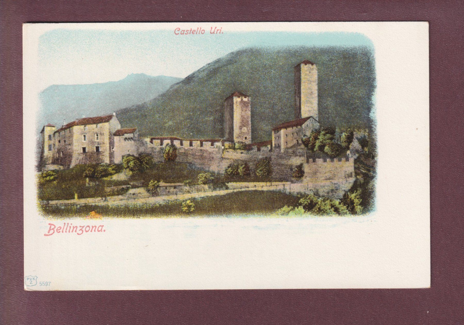Cartoline postali: BELLINZONA - Castello d'Uri – Usato da Pully venduto da nicecards