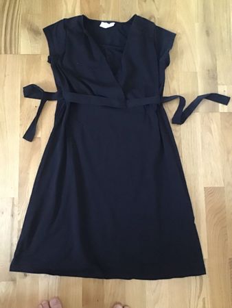 Wickelkleid Eco dunkelblau Baumwolle Grösse M/L wenig getrag