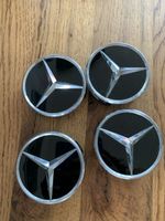 4x Mercedes Felgen Deckel Nabenkappen Stern Logo Chrom Schwa
