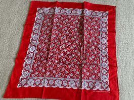 Vintage rotes Glarner Tuch 52 x 55 cm