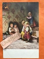 Antike Kinderpostkarte H. Kaulbach "Vater unser", um 1900