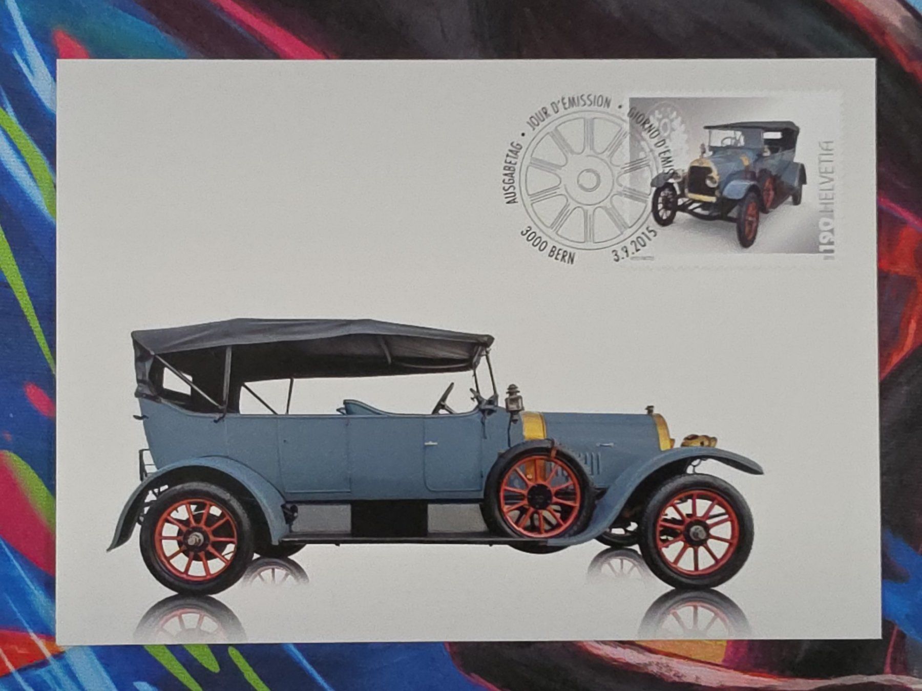 Cartoline postali: CL26 Carte Postale + Timbre Suisse 2015 – Usato da Cousset venduto da Patrick_Collections
