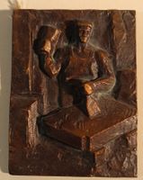 Antike Bronzeplakette "Schmied"(nov8)