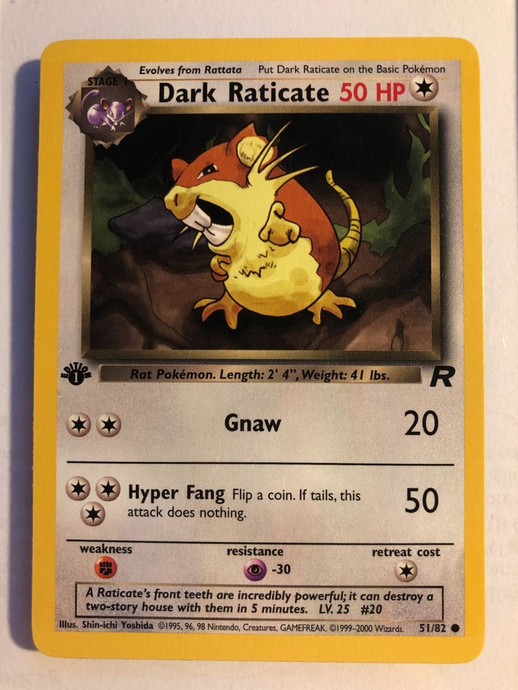 Sammelbilder & Trading cards: Dark Raticate 1st Team Rocket - MINT - ab 1.- – Gebraucht aus Giubiasco von dan_pr8b