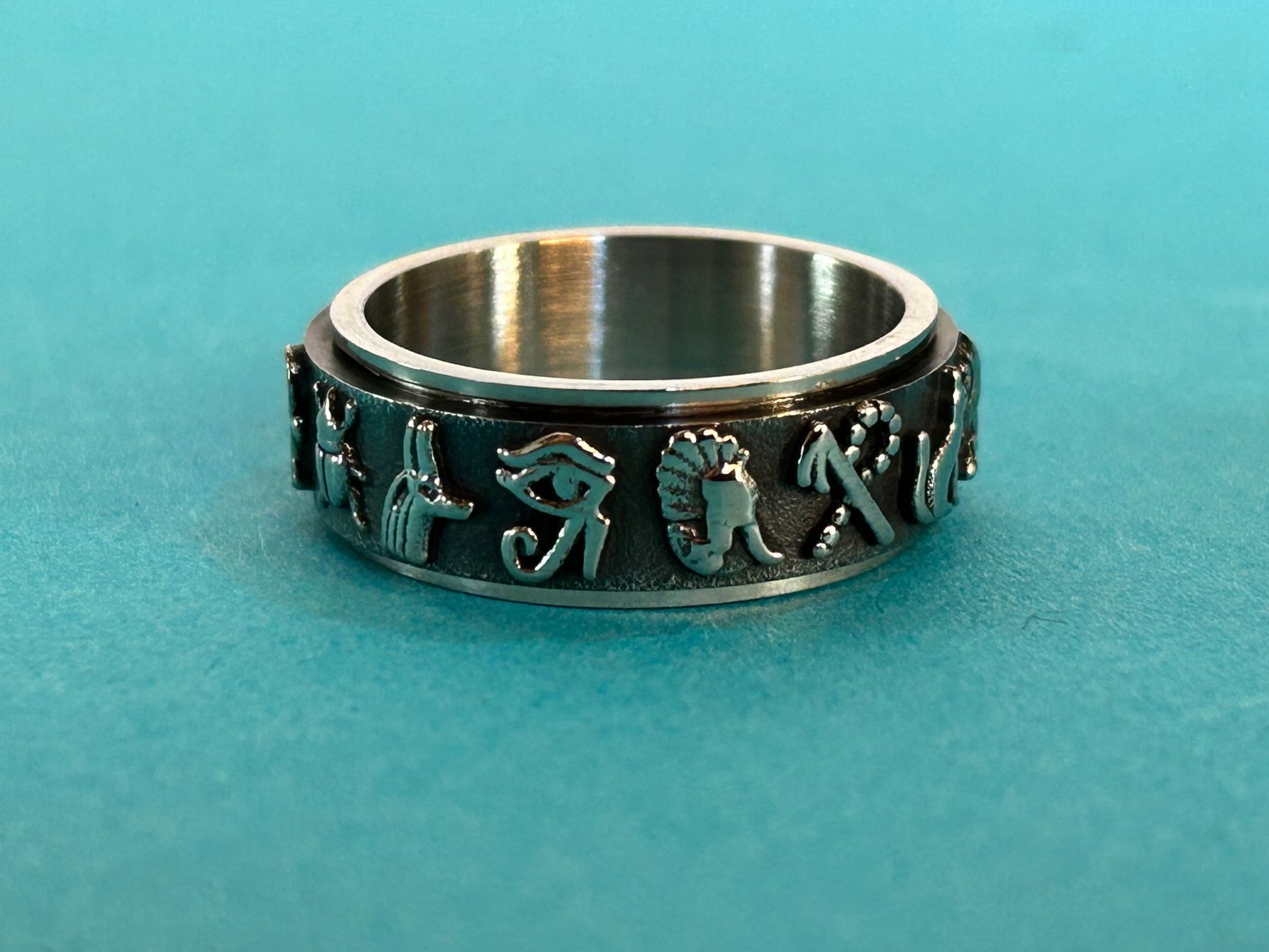 Anelli: Fingerring Edelstahl Glyphen (61) – Nuovo e nell'imballaggio originale da Laufen venduto da Bellavitaboom 4