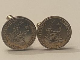 Vintage Manschettenknöpfe wie Münzen von 1786. Selten!