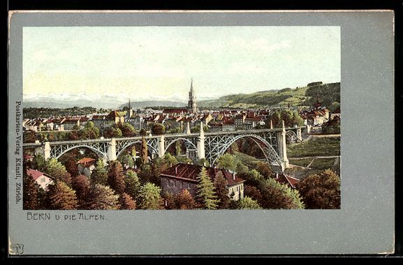 Cartoline postali: AK Bern, Bern und die Alpen – Usato da Berlin venduto da bartko-reher